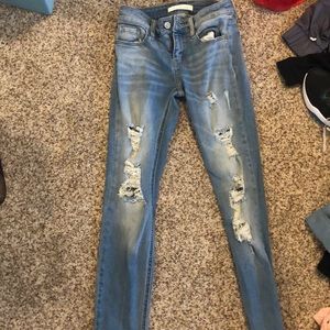 ripped skinny jeans size 0